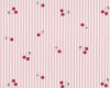 55 cm Reststück Baumwollpopeline CERIZO, Kirschen & Streifen, rosa, Toptex