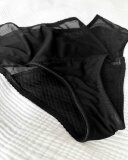 50 cm Reststück PU-Laminierter Strickstoff VERONA, absorbierend, schwarz, Swafing