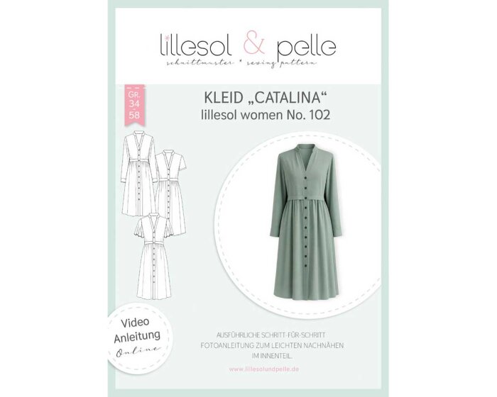 Damen-Schnittmuster Kleid CATALINA, lillesol women No.102