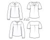 Damen-Schnittmuster Bluse ELLA, Kartó