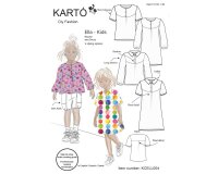 Kinder-Schnittmuster Bluse und Kleid ELLA, Kartó