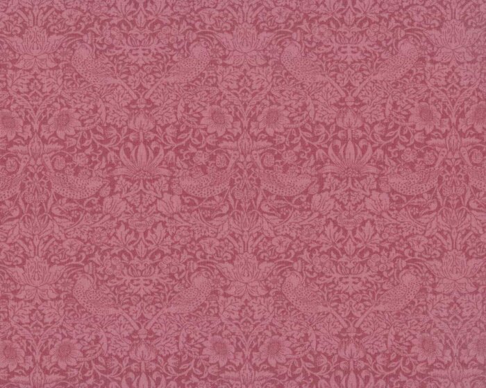 Patchworkstoff THE TRELLIS PALETTE, Vögel mit Erdbeeren, altrosa, Morris & Co.