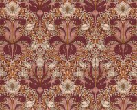 Patchworkstoff LODDEN, stilisierte Lilien, weinrot,...