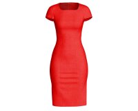 45 cm Reststück Italienischer Viskosejersey ZEN, rot