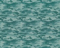 50 cm Reststück Patchworkstoff NOMAD, Camouflage, dunkles türkisgrün, Moda Fabrics