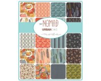 50 cm Reststück Patchworkstoff NOMAD, Camouflage, dunkles türkisgrün, Moda Fabrics