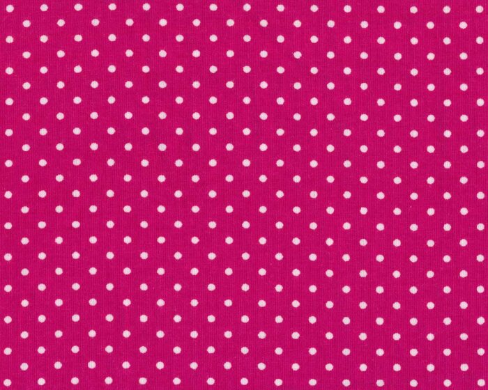 45 cm Reststück Baumwolljersey JERSEYDOTS, Punkte, pink