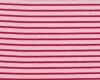 50 cm Reststück Bio-Doubleface-Jersey WENDE-RINGEL, Streifen, rosa-rot-hellrosa
