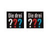Applikation DIE DREI ???, Logo Fragezeichen, Mono Quick