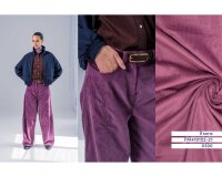 Feincordstoff aus Baumwolle 11 WALE, aubergine, Fibre Mood