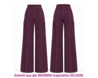 Feincordstoff aus Baumwolle 11 WALE, aubergine, Fibre Mood