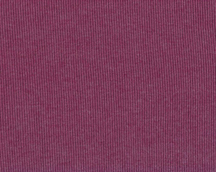 Baumwoll-Bündchenstoff COLLAR, einfarbig, helles aubergine, Fibre Mood