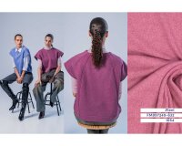 Baumwoll-Bündchenstoff COLLAR, einfarbig, helles aubergine, Fibre Mood