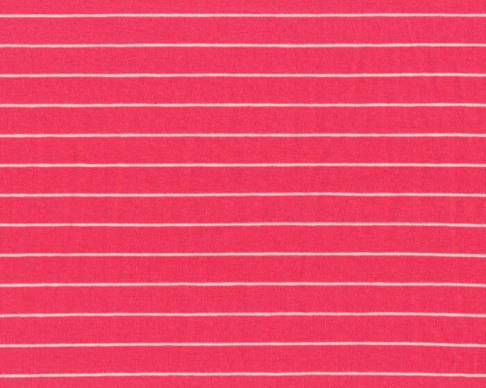 45 cm Reststück Baumwolljersey STRIPED SLEEK, Streifen, pastellrot