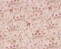 Baumwollstoff REHE UND BLÜTEN, Kerstin Heß,...