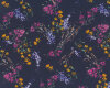 60 cm Reststück Designer Baumwollstoff GENTILE, Streublumen, nachtblau