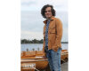 70 cm Reststück Jeansstoff mit Stretch WOVEN DENIM, zweifarbig, grün-pastellgelb