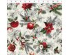 Patchworkstoff WINTER ENCHANTMENT, Beeren & Vögel, creme, In The Beginning