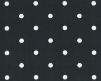 40 cm Reststück MIT FEHLER Englischer Dekostoff DOTTY, Punkte, schwarz, Clarke & Clarke
