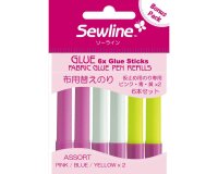 Nachfüllpack für Textil-Klebestift GLUE PEN, 6 Stück, Sewline