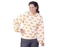 Baumwollsweatstoff DER DACKEL, hellbeige, Cherry Picking