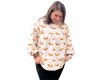 Baumwollsweatstoff DER DACKEL, hellbeige, Cherry Picking