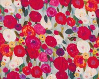 30 cm Reststück Viskosestoff COLORFUL mit Lurex,...
