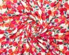 30 cm Reststück Viskosestoff COLORFUL mit Lurex, Rosen, PS fabrics