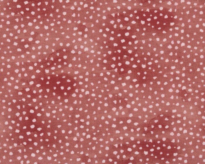 30 cm Reststück Baumwolljersey LUTIN DOTS, Tupfen-Punkte, dunkles altrosa, Hilco