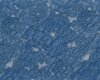 40 cm Reststück Italienischer Jacquardstoff FIORITURA, Pfingstrosen, ultramarinblau-hellgrau