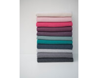 35 cm Reststück Baumwollfleece CASSY, pink meliert