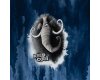 90-cm-Panel Sweatstoff ON THE ROCKS by Thorsten Berger, Mammut, blaugrau