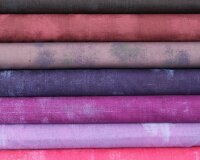 45 cm Reststück Patchworkstoff GRUNGE, uni streifig-meliert, kräftiges hellrot, Moda Fabrics