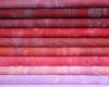 45 cm Reststück Patchworkstoff GRUNGE, uni streifig-meliert, kräftiges hellrot, Moda Fabrics