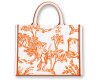 Dekostoff Toile de Jouy ANGELOT, Landschaft, weiß-orange
