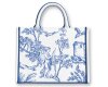 Dekostoff Toile de Jouy ANGELOT, Landschaft, weiß-blau