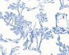 Dekostoff Toile de Jouy ANGELOT, Landschaft, weiß-blau