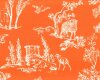 Dekostoff Toile de Jouy ANGELOT, Landschaft, orange