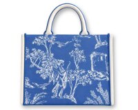 Dekostoff Toile de Jouy ANGELOT, Landschaft, blau