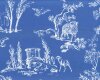 Dekostoff Toile de Jouy ANGELOT, Landschaft, blau