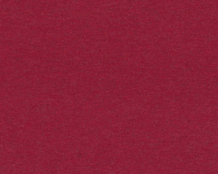 50 cm Reststück Baumwolljersey MELANGE, dunkelrot meliert