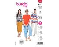 Schnittmuster Shirt mit Wasserfallausschnitt, burda easy...