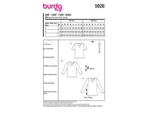 Schnittmuster Shirt mit Wasserfallausschnitt, burda easy...