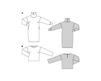 Schnittmuster Kleid mit Rollkragen & weiter Pulli, burda style 5679