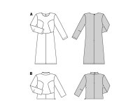 Schnittmuster Kleid & Shirt mit Teilungsnähten, burda style 5677