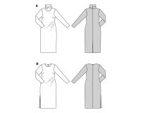 Schnittmuster Kleid mit Drapierung, burda style 5684