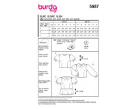 Schnittmuster Bluse mit Puffärmeln, burda easy 5687
