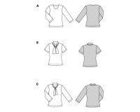 Schnittmuster Shirt mit Schluppe, burda easy 5689