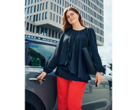 Schnittmuster Bluse mit Volant oder Trompetenärmel burda style 5692