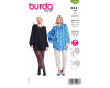 Schnittmuster Bluse mit Volant oder Trompetenärmel burda style 5692